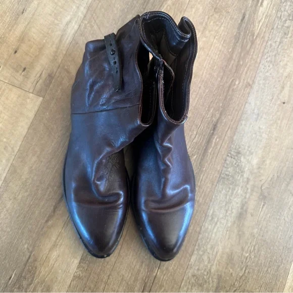 AS98 Brown Leather Booties - Picture 2 of 10